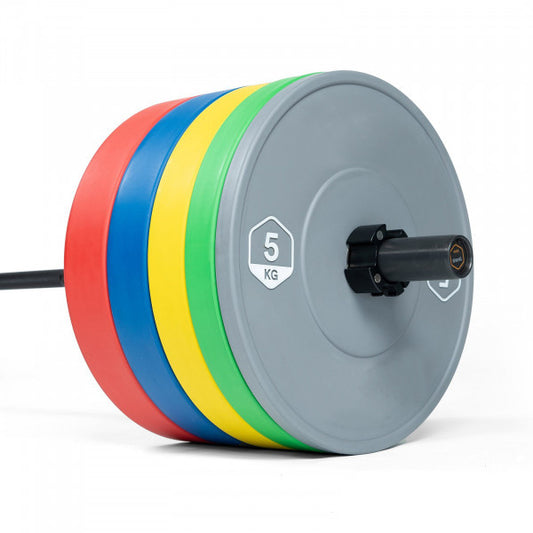 Halterschijf 5kg - Olympische bumper plate - ⌀50 mm - grijs