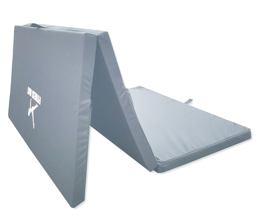 Fitnessmat voor binnen en buiten - opvouwbaar en waterdicht - 200 x 120 x 5 cm - grijs