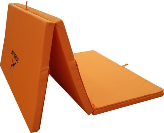 Fitnessmat voor binnen en buiten - opvouwbaar en waterdicht - 200 x 120 x 5 cm - oranje