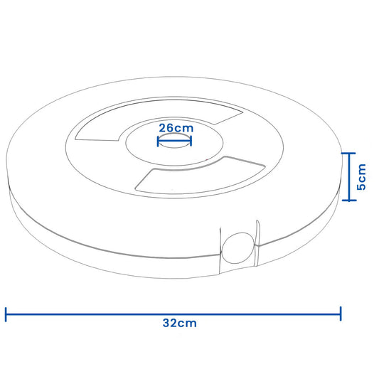 Halterschijven set 20kg - kunststof - ⌀26 mm - 8 x 2,5kg - zwart