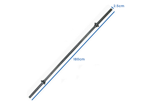 Halterstang met schroefklemmen - ⌀25,4 mm - 180 cm - max. 150kg