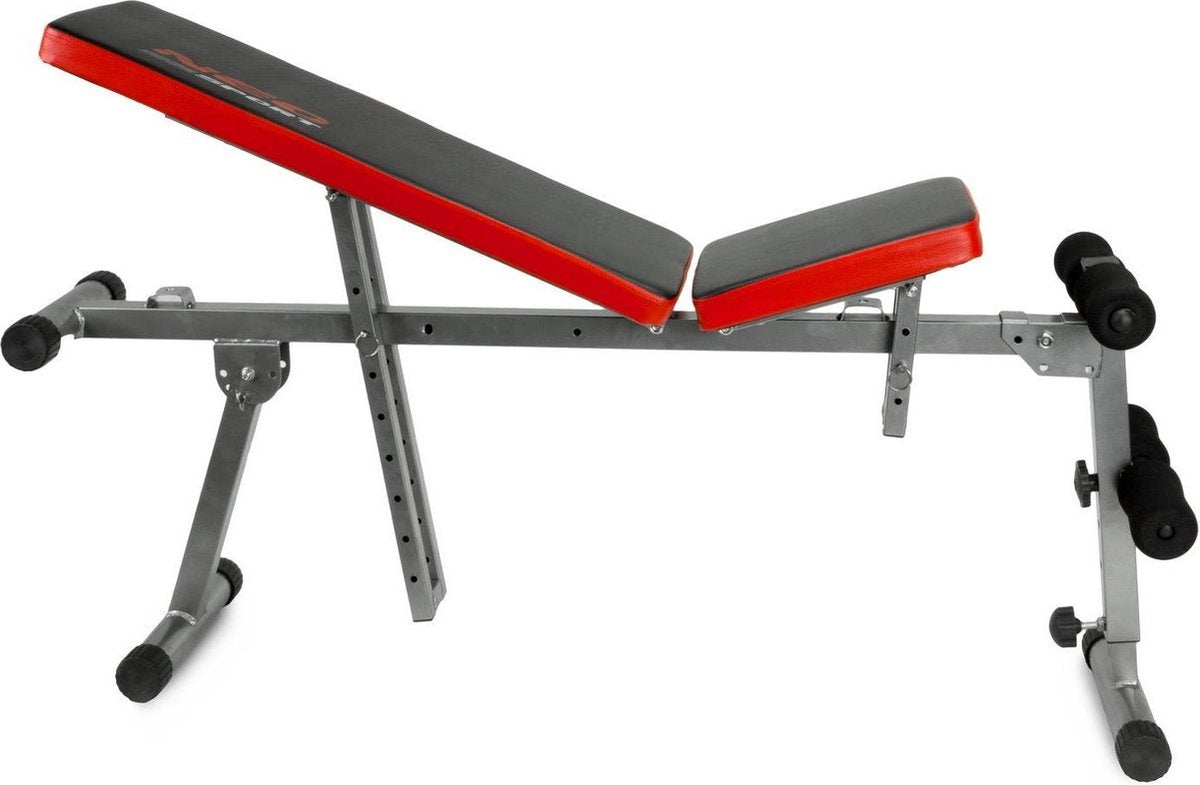 Verstelbare en multifunctionele fitnessbank - halterbank - 136 x 32 x 51 cm
