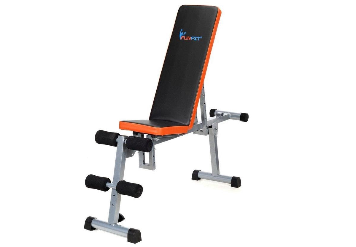 Verstelbare en multifunctionele fitnessbank met antislip handgrepen - halterbank - 136 x 34 x 108 cm