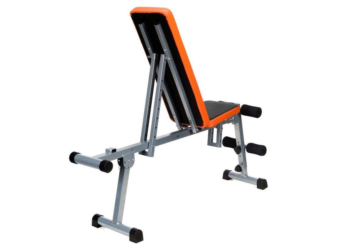 Verstelbare en multifunctionele fitnessbank met antislip handgrepen - halterbank - 136 x 34 x 108 cm