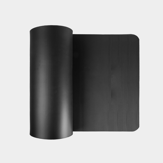 Fitnessmat - yogamat - waterbestendig - 183 x 60 x 1,5 cm - zwart