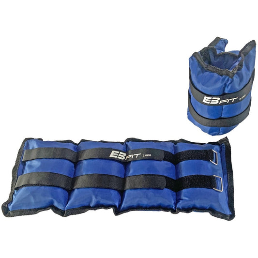 Great Gainz blauwe enkelgewichten 6 kg (2x3 kg) perfect voor spierversterking en thuisworkout