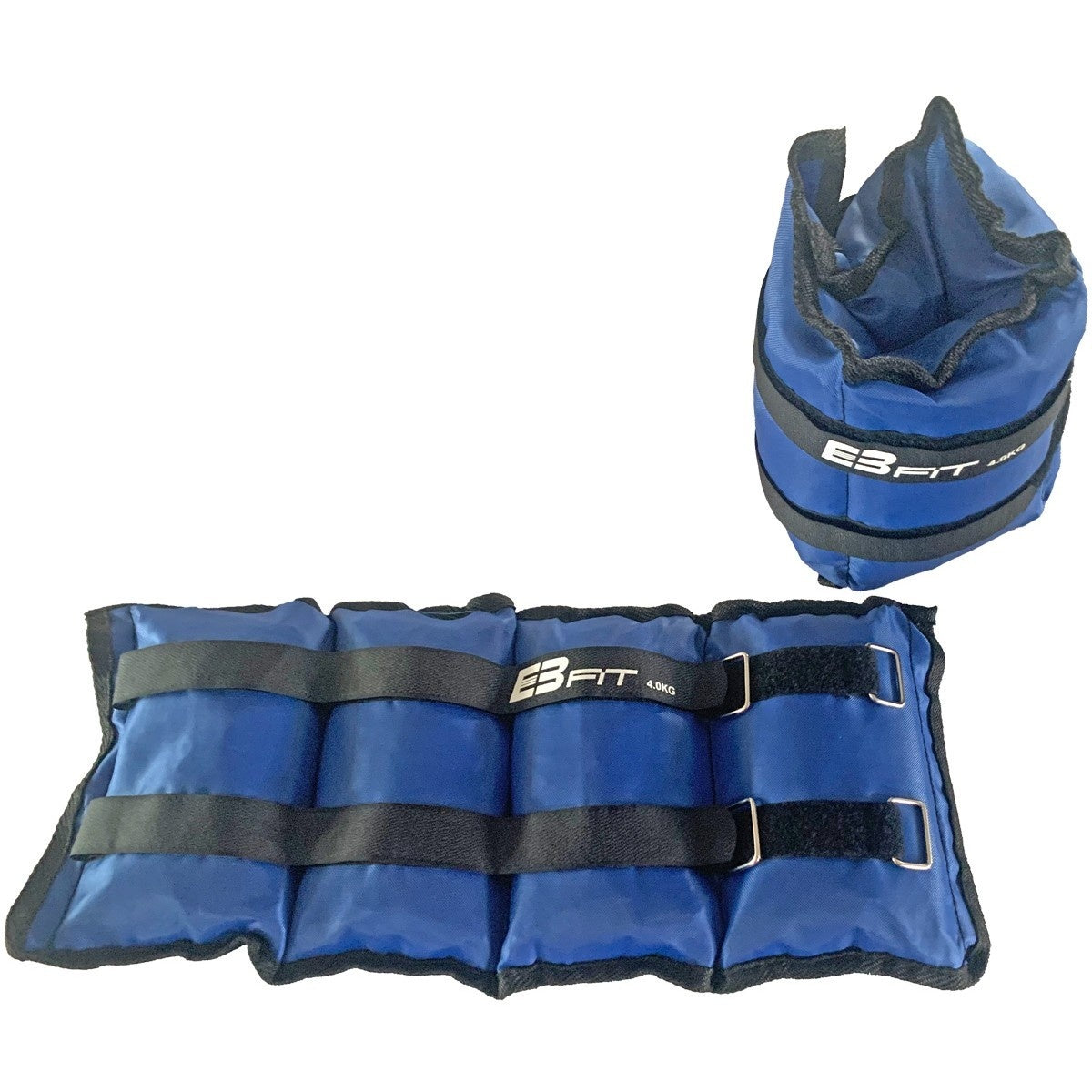 Great Gainz blauwe enkelgewichten 8 kg (2x4 kg) ideaal voor extra spierversterking bij thuisworkouts
