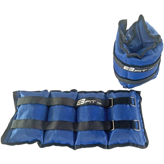 Great Gainz blauwe enkelgewichten 8 kg (2x4 kg) ideaal voor extra spierversterking bij thuisworkouts