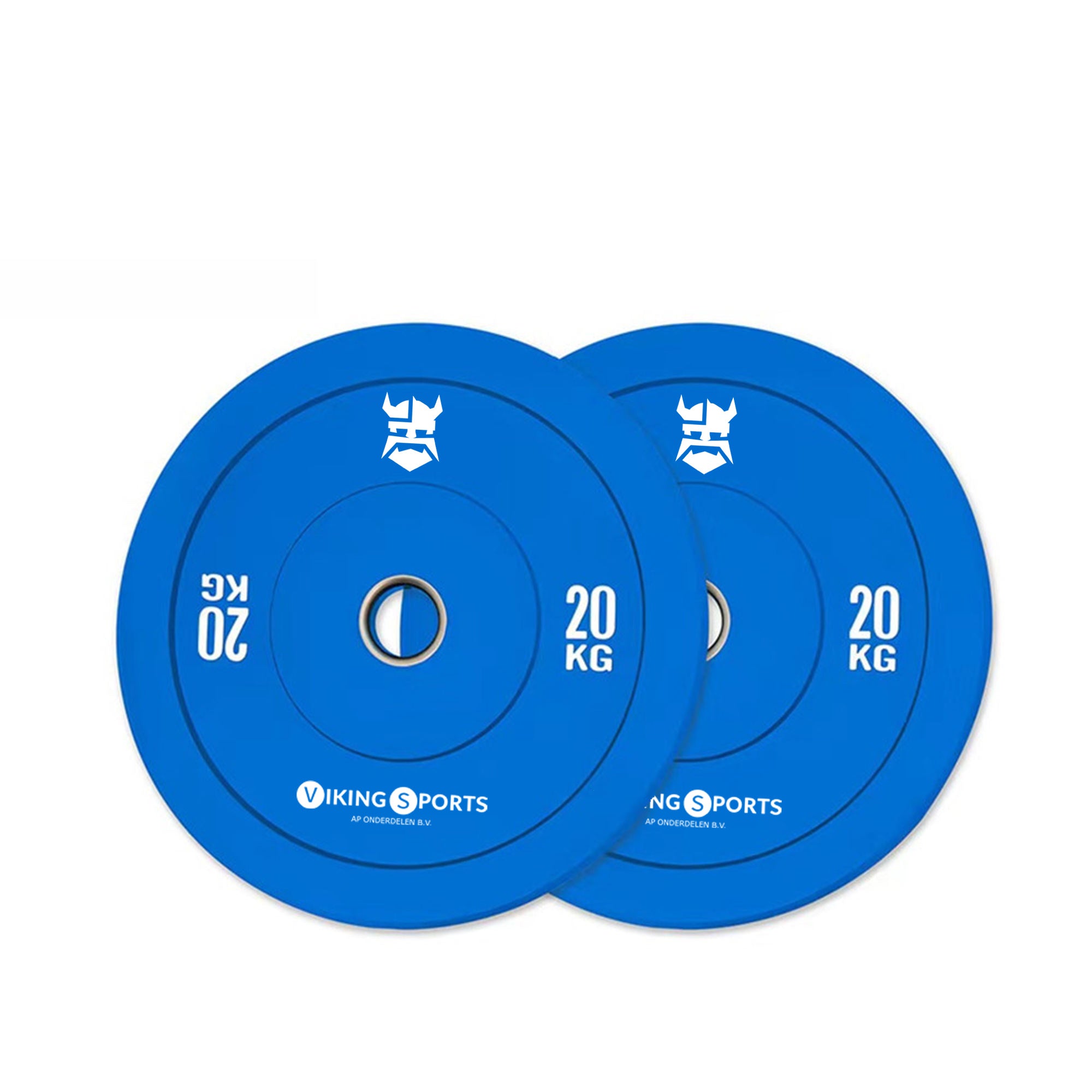 Great Gainz rubbergewichtplaat halterschijf 20 kg blauw geschikt voor diverse halterstangen krachttraining thuisworkout