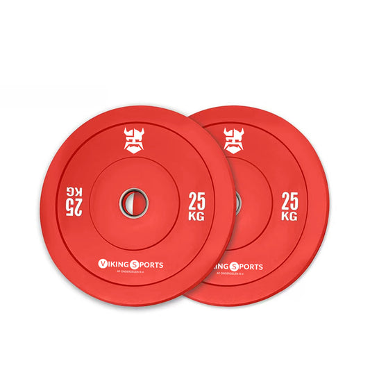 Great Gainz rubbergewichtplaat halterschijf 25 kg rood ideaal voor spieropbouw en thuisworkout