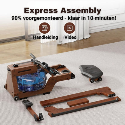 Waterroeimachine van Massief Hout – Luxe Full Body Workout voor Thuis