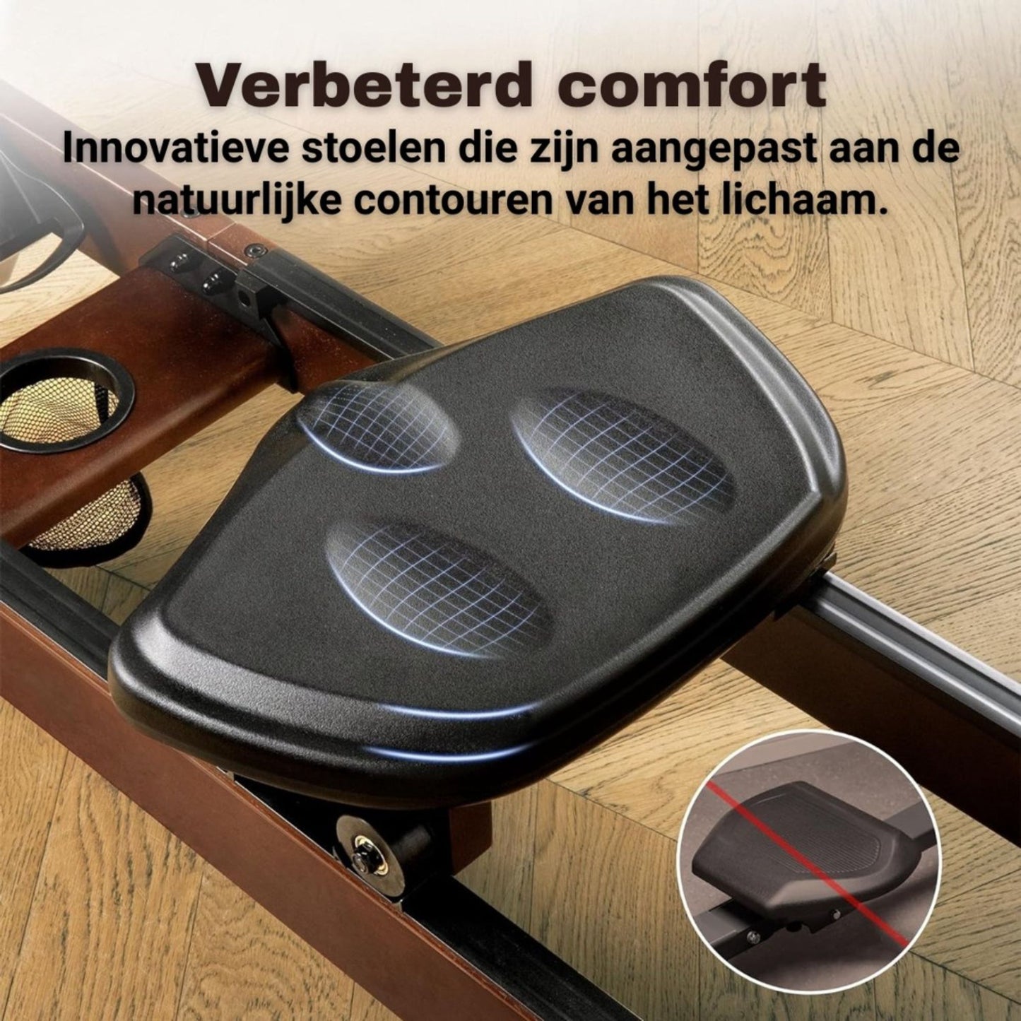 Waterroeimachine van Massief Hout – Luxe Full Body Workout voor Thuis