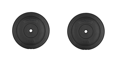 Great Gainz halterschijven 20 kg set van 2x10 kg geschikt voor 26mm, 28mm en 30mm halterstangen thuisworkout