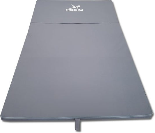 Great Gainz zwarte opvouwbare fitnessmat  waterdichte fitnessmat 120x200x5 cm  ideaal voor yoga, stretch en thuisworkouts