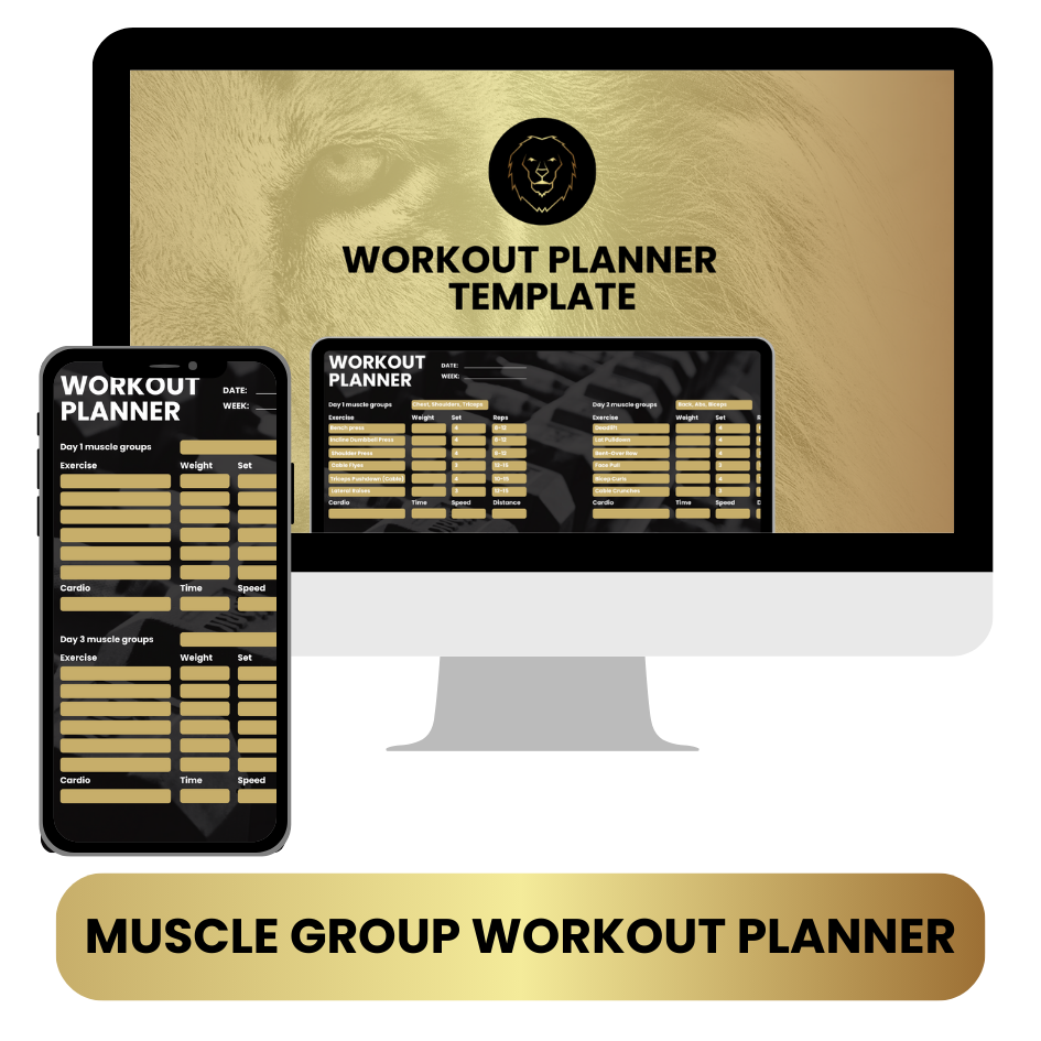 Muscle Group Workout Planner – Downloadbaar Template