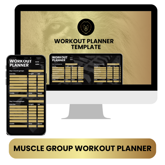 Muscle Group Workout Planner – Downloadbaar Template