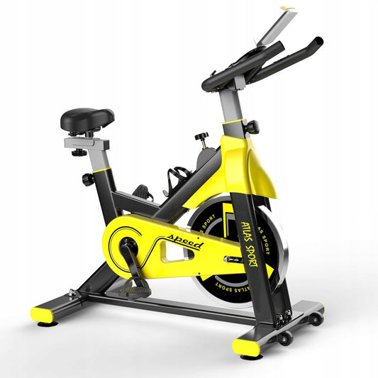 Great Gainz spinningfiets zwarte hometrainer met mechanische weerstand ideaal voor intensieve cardio thuisworkout