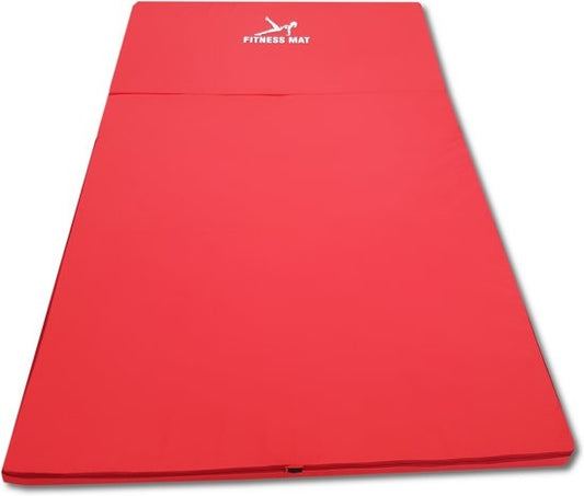 Great Gainz rode vouwbare fitnessmat waterdichte en compacte mat 80x200x5 cm ideaal voor thuisworkouts