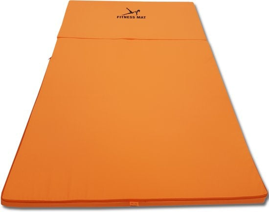 Great Gainz oranje fitnessmat  compacte waterdichte mat 80x200x5 cm  ideaal voor stretch en core workouts thuisworkout