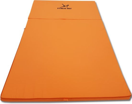Great Gainz oranje fitnessmat  compacte waterdichte mat 80x200x5 cm  ideaal voor stretch en core workouts thuisworkout