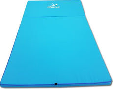 Fitnessmat voor binnen en buiten - opvouwbaar en waterdicht - 200 x 80 x 5 cm - blauw