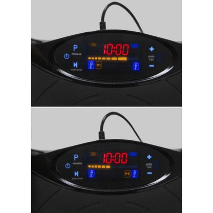 Fitness trilplaat met 2 elastische clip-on trekkoorden en 180 trillingsniveau's inclusief USB-ingang en Bluetooth