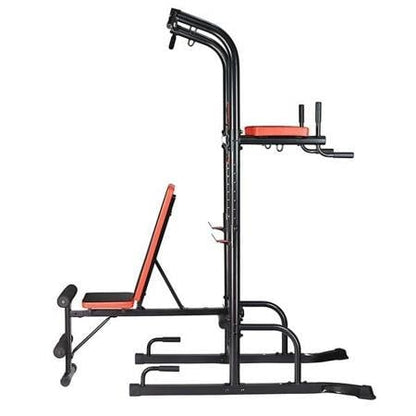 Verstelbaar multistation met halterbank - dipstation - Pull up bar - 138,5 x 92,5 x 217 cm