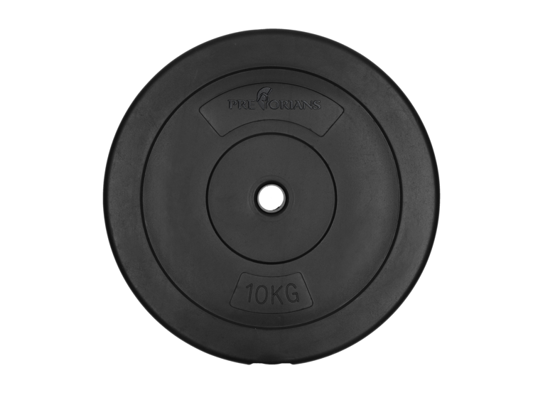 Halterschijven set 20kg - kunststof - geschikt voor ⌀26 mm, 28 mm en 30 mm - 2 x 10kg - zwart