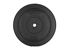 Halterschijven set 20kg - kunststof - geschikt voor ⌀26 mm, 28 mm en 30 mm - 2 x 10kg - zwart