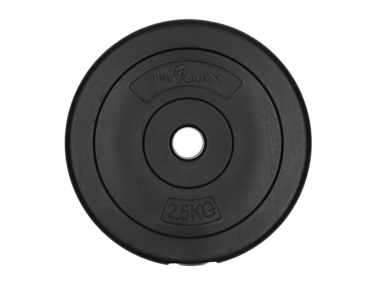 Halterschijven set 20kg - kunststof - ⌀26 mm - 8 x 2,5kg - zwart