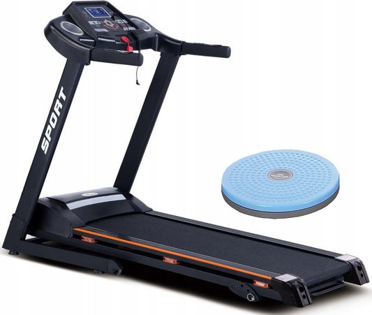 Opvouwbare loopband met LCD-scherm en verstelbare hellingshoek - tot 17 km/u - inclusief twister