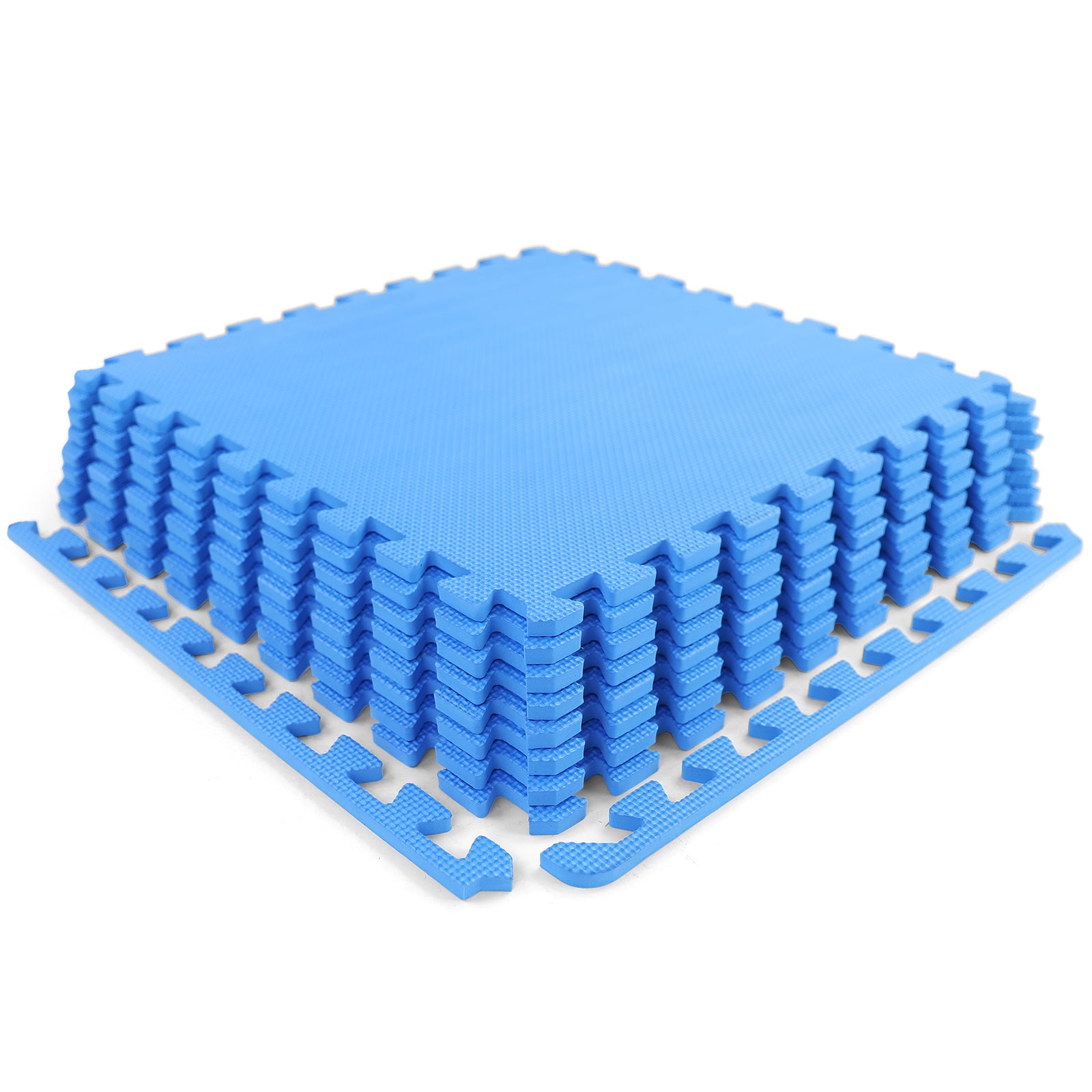 Fitness puzzelmat - vloermat - 8-delig - 50 x 50 cm - blauw