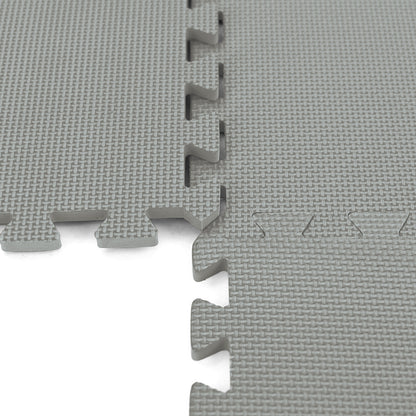 Fitness puzzelmat - vloermat - 8-delig - 50 x 50 cm - grijs