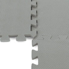 Fitness puzzelmat - vloermat - 8-delig - 50 x 50 cm - grijs
